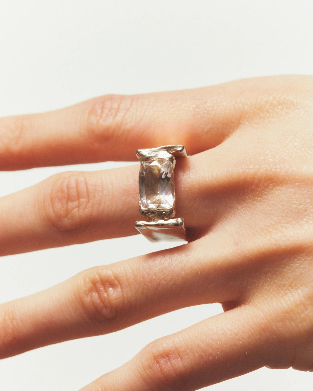 04 april white topaz ring silver hands 2