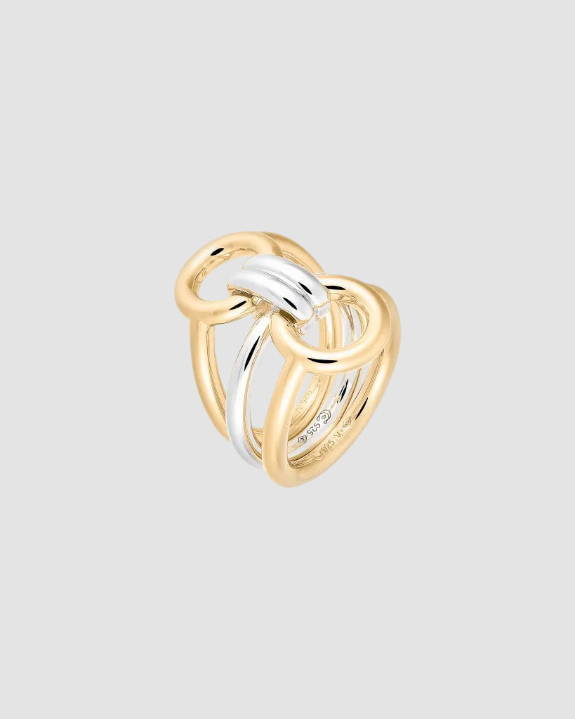 Tryptich Ring Vermeil Silver