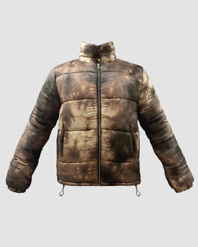 Léo Printed Tie-Dye Puffer Coat