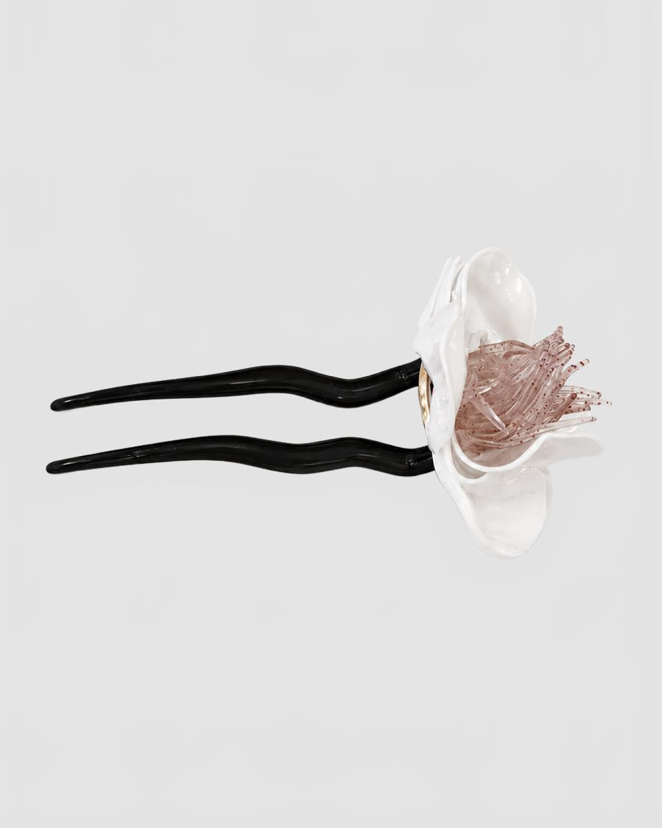 C3 89pingle 20 C3 80 20Cheveux 20 C3 80 20Ornement 20Floral 20 20Tetier 20 20Blanc 20 2F 20Noir 202