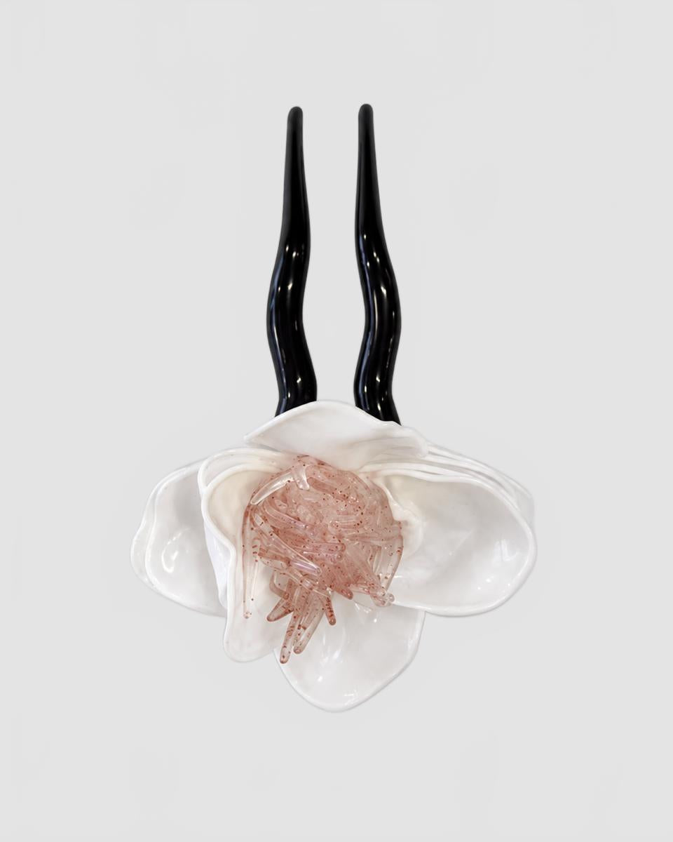 C3 89pingle 20 C3 80 20Cheveux 20 C3 80 20Ornement 20Floral 20 20Tetier 20 20Blanc 20 2F 20Noir 203