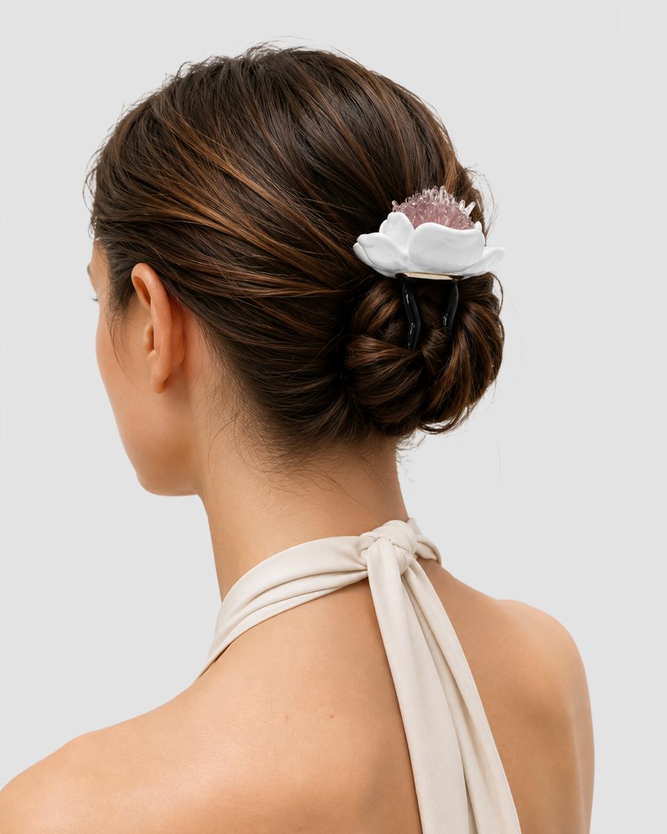 C3 89pingle 20 C3 80 20Cheveux 20 C3 80 20Ornement 20Floral 20 20Tetier 20 20Blanc 20 2F 20Noir 205