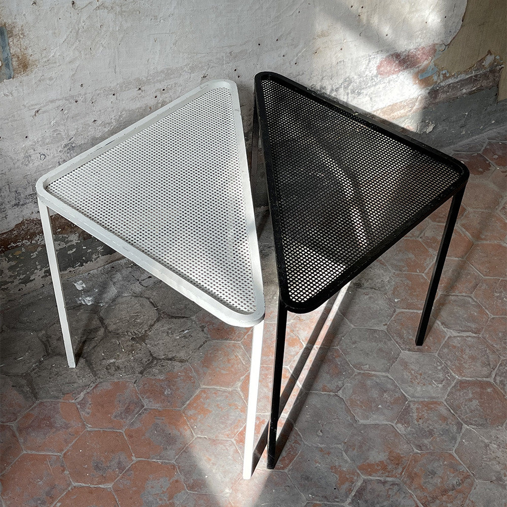 Paire de sellette de Mathieu Mategot blanc/noir