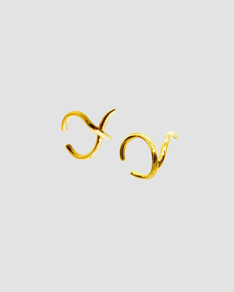 Boucles d'oreilles The Syliabules vermeil