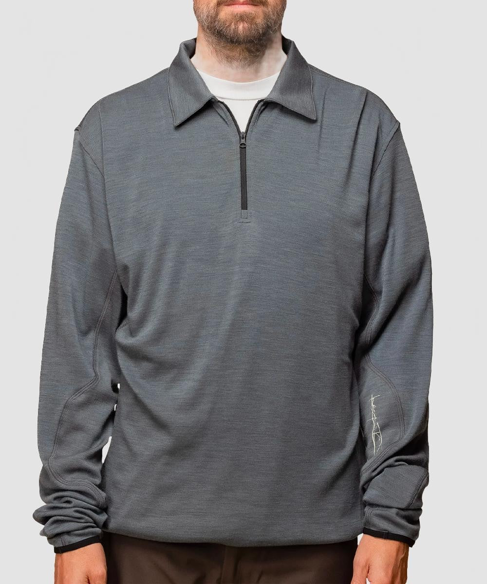 Tee-shirt Incognito demi-zippe gris