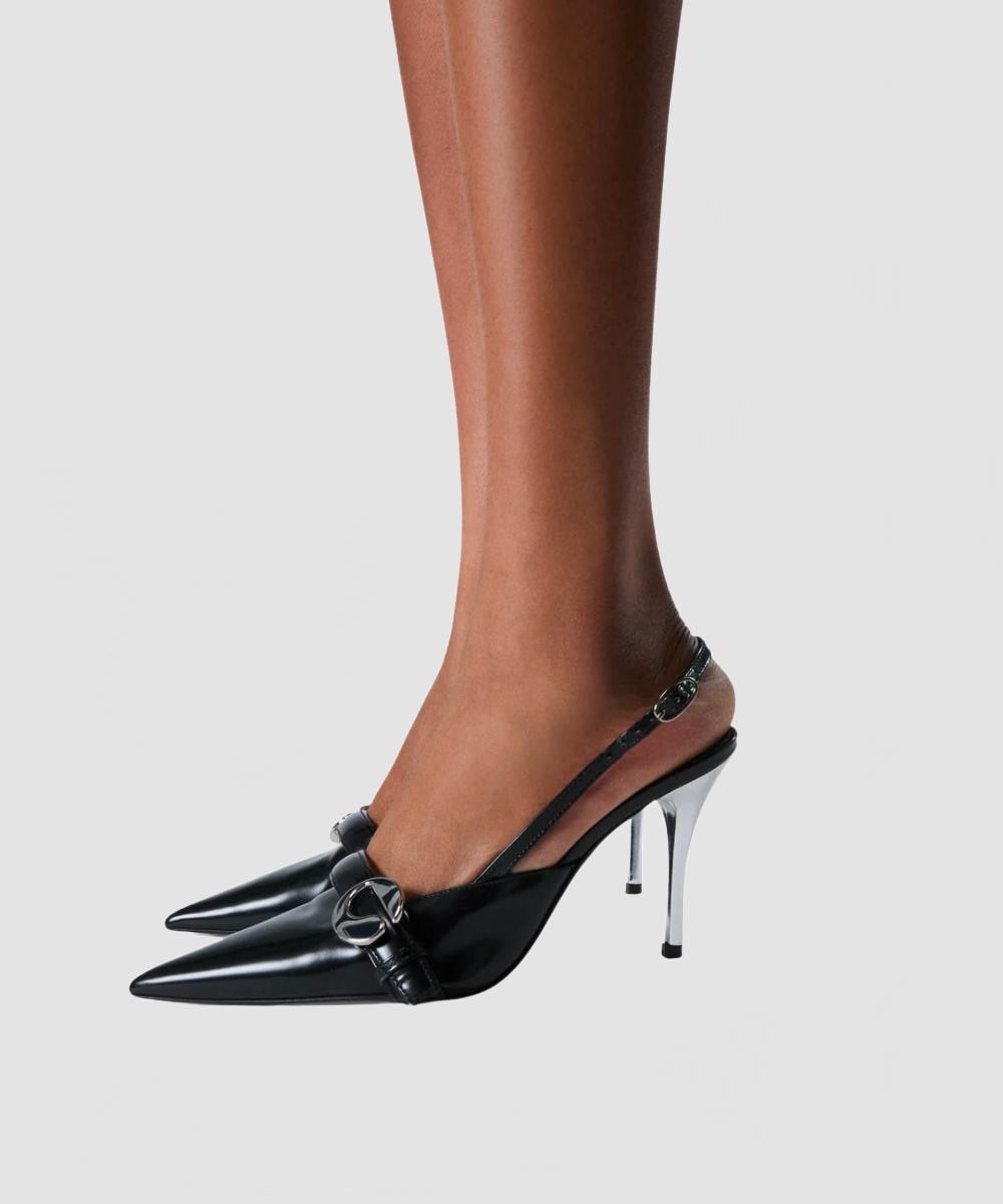 Slingback belt Heel