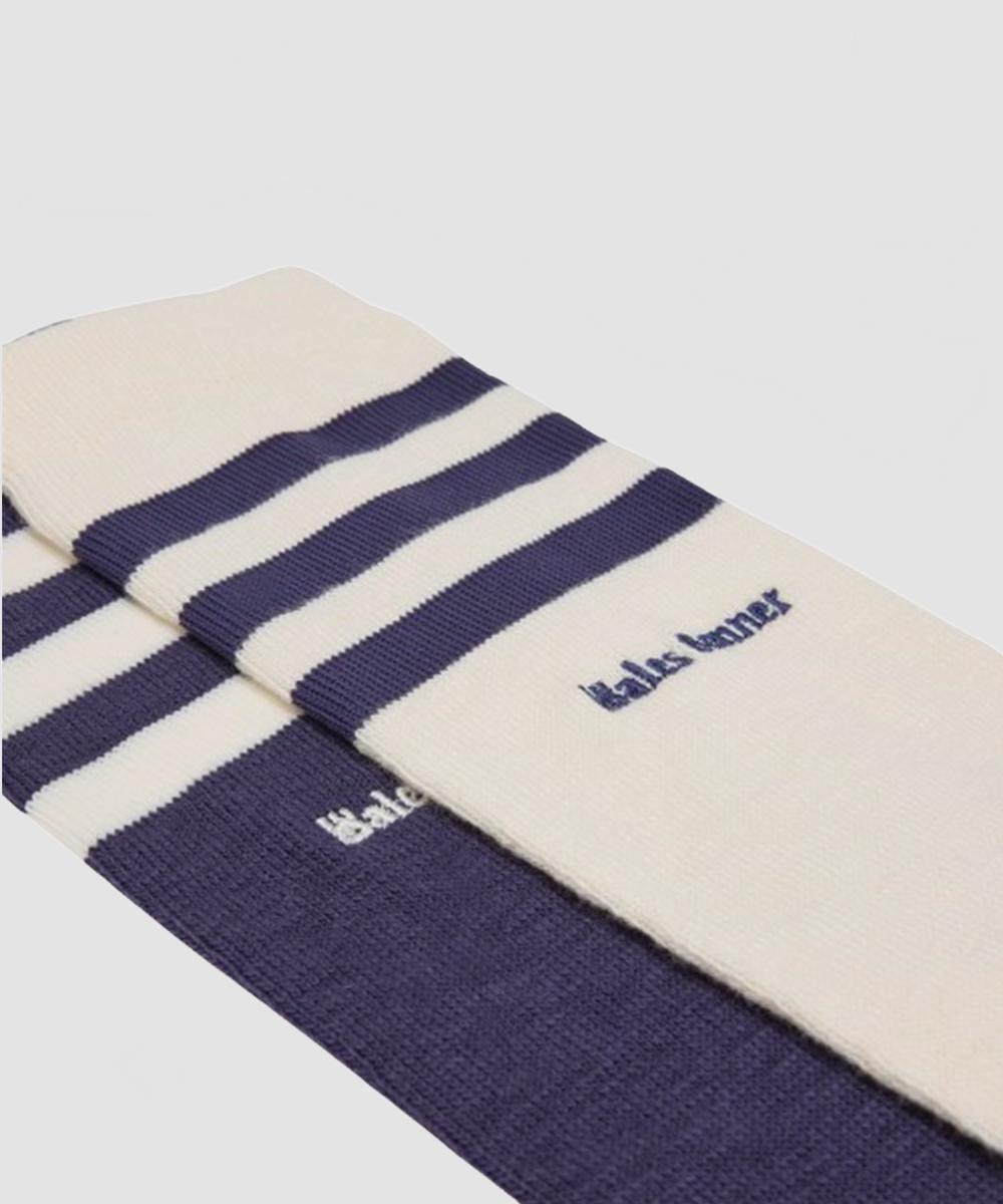 x Wales Bonner Chaussettes S3 navy/blanc