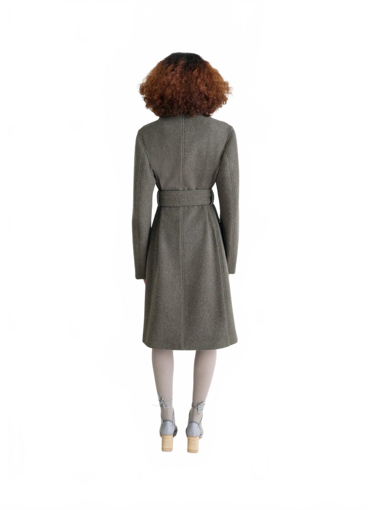 Belted Tailored Coat - Lemaire - Dark Khaki