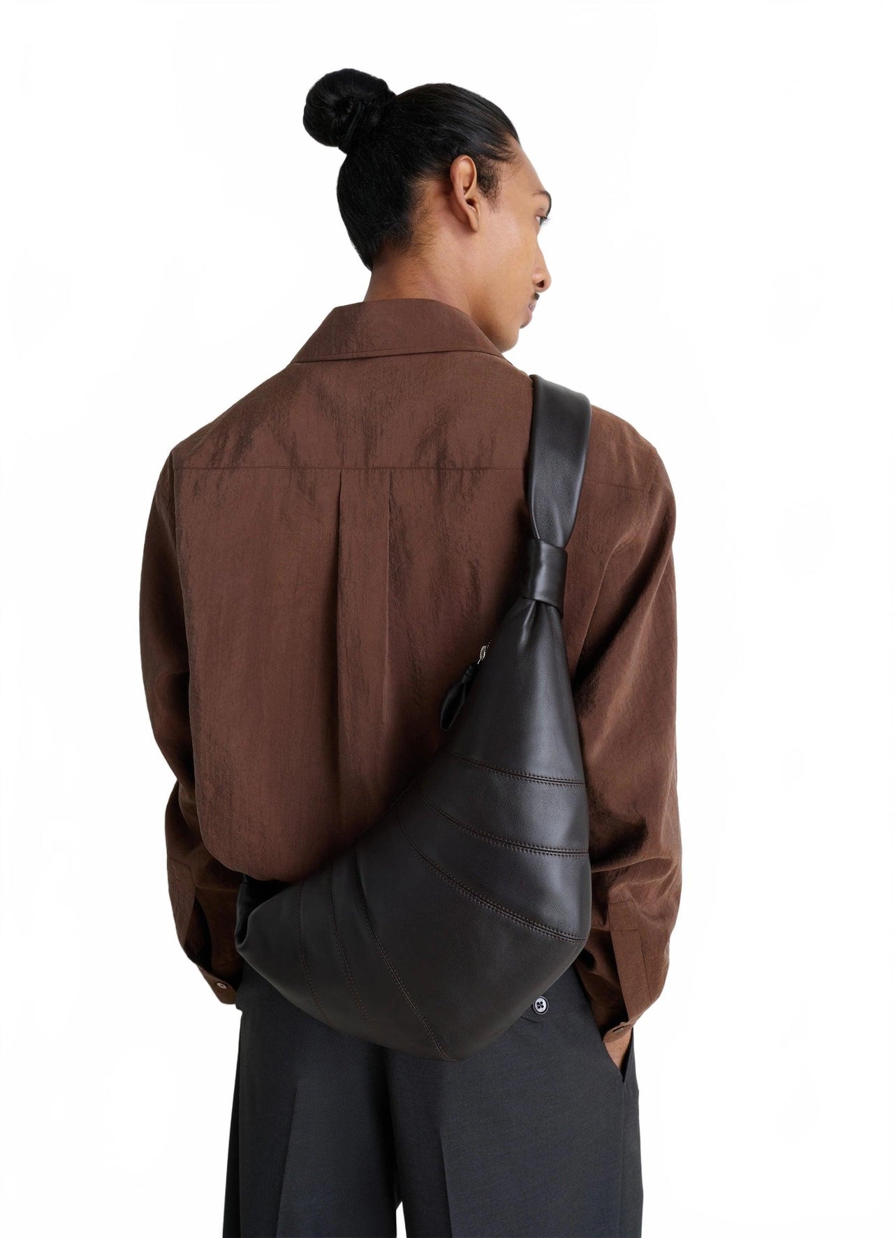 Sac Croissant Moyen - Lemaire - Chocolat