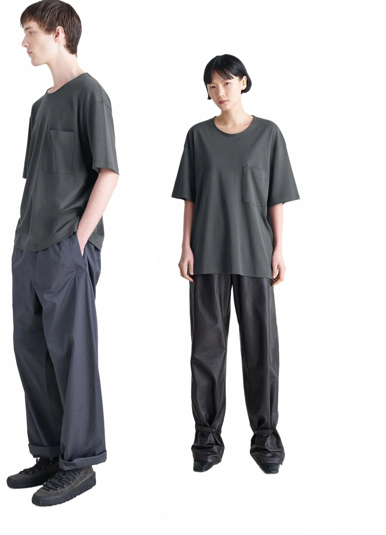 T-shirt Relaxed - Lemaire - Gris Carbone