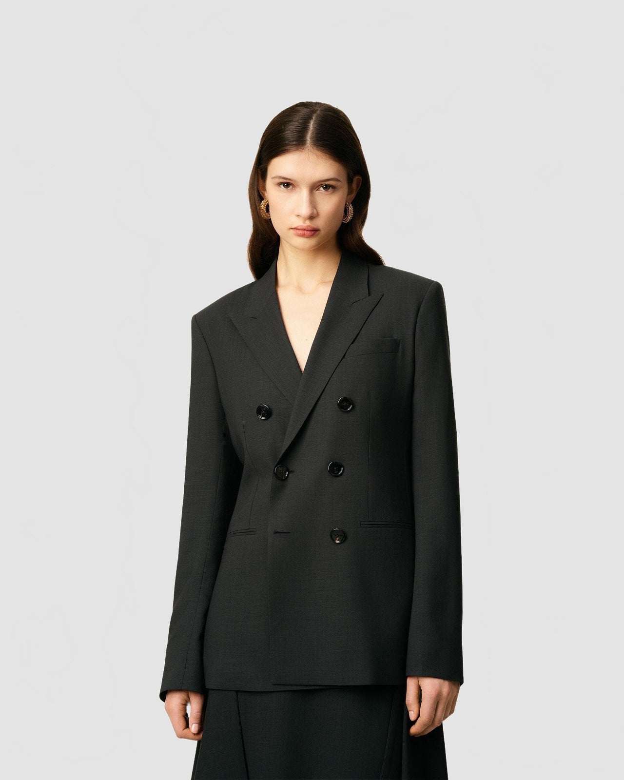 Veste Loose Croisée - Ami - Anthracite