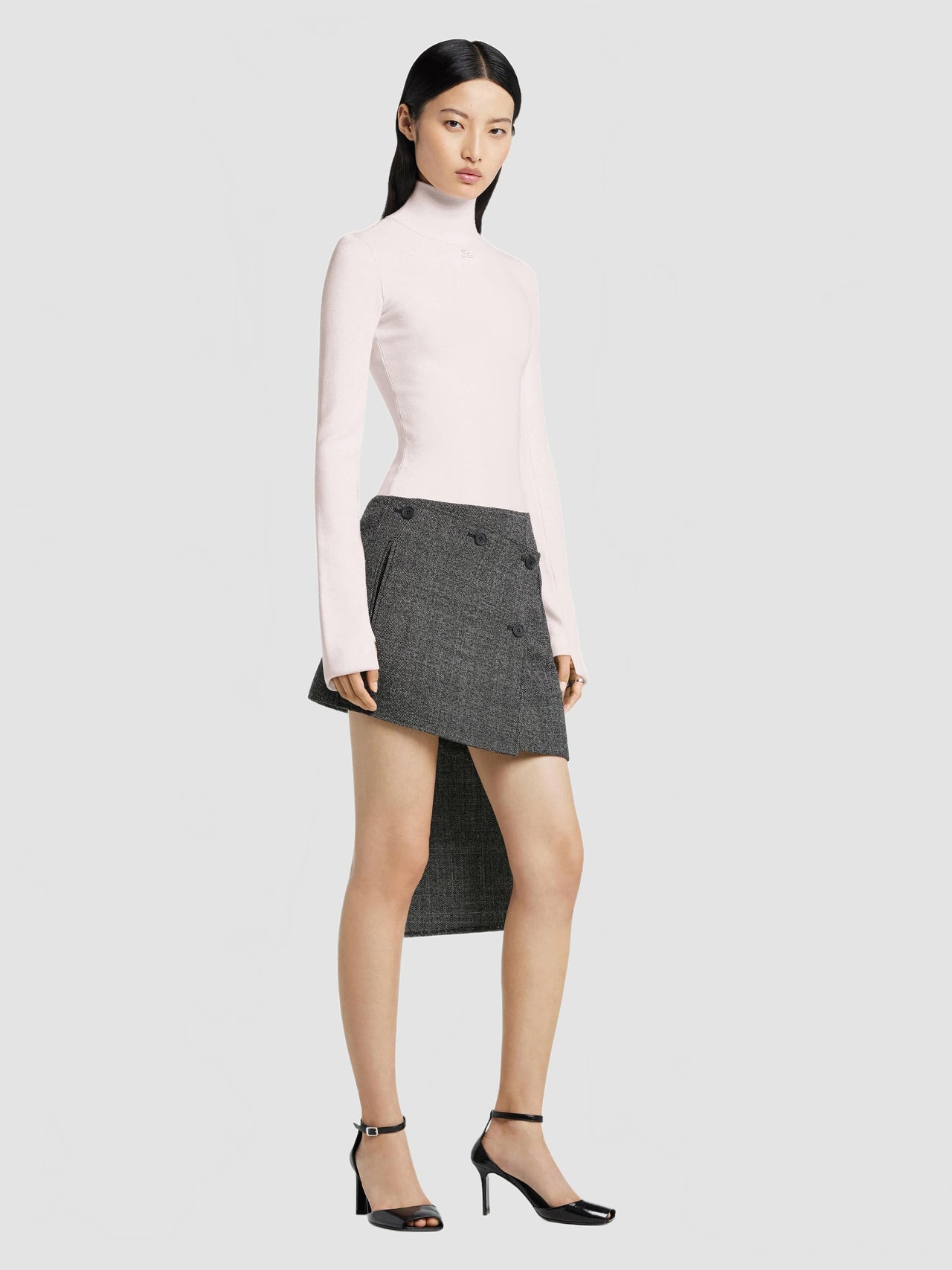 Interlock Mockneck Sweater - Courreges - Powder Pink