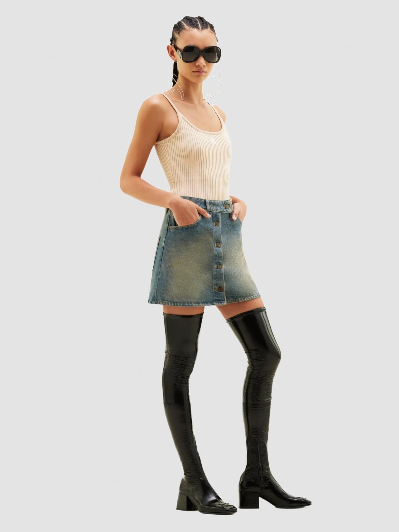 Reedition Knit Tank Top - Courreges - Cappuccino