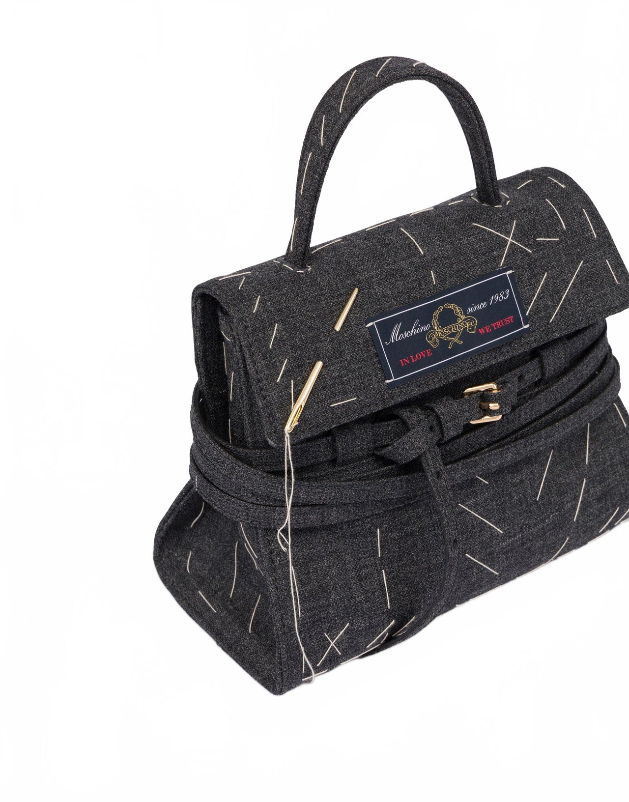 Tie Me Laine Small - Moschino - Noir