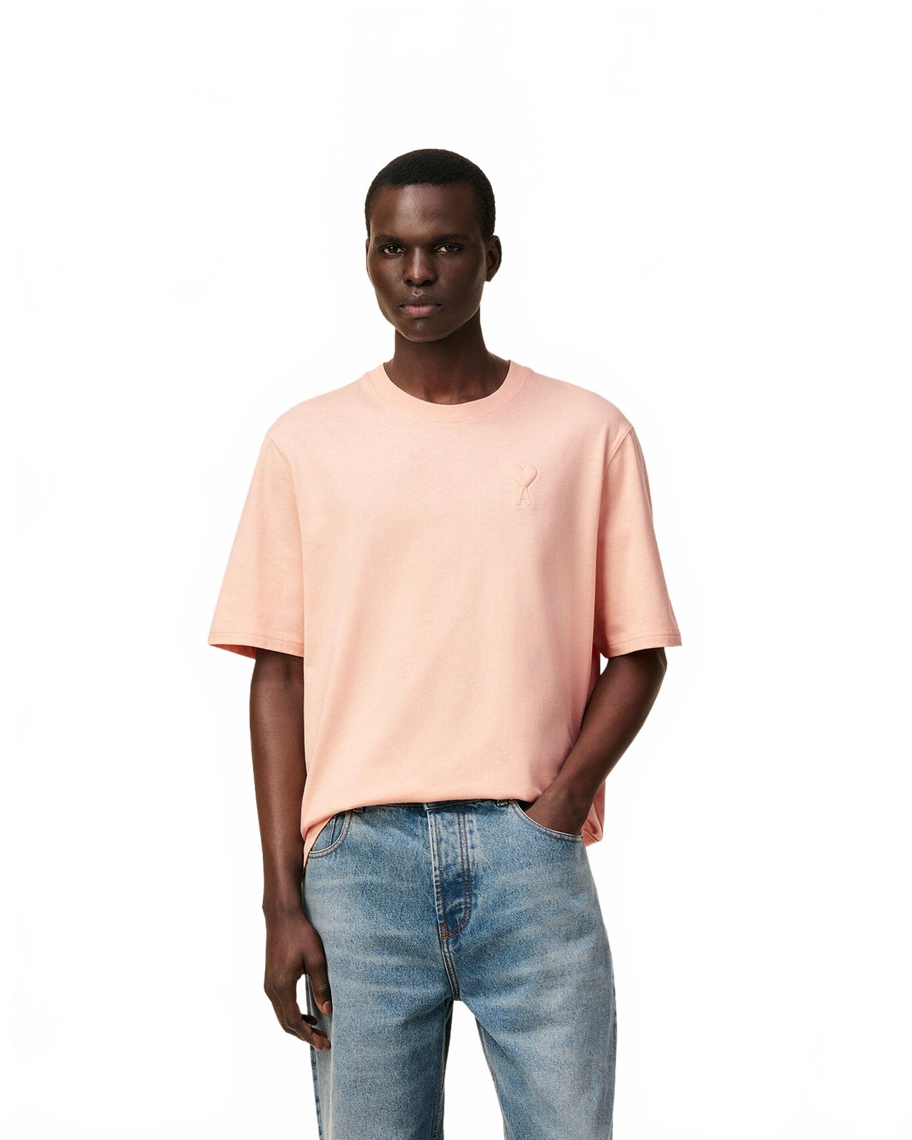 Tshirt Grand Adc Embosse - Ami - Poudre