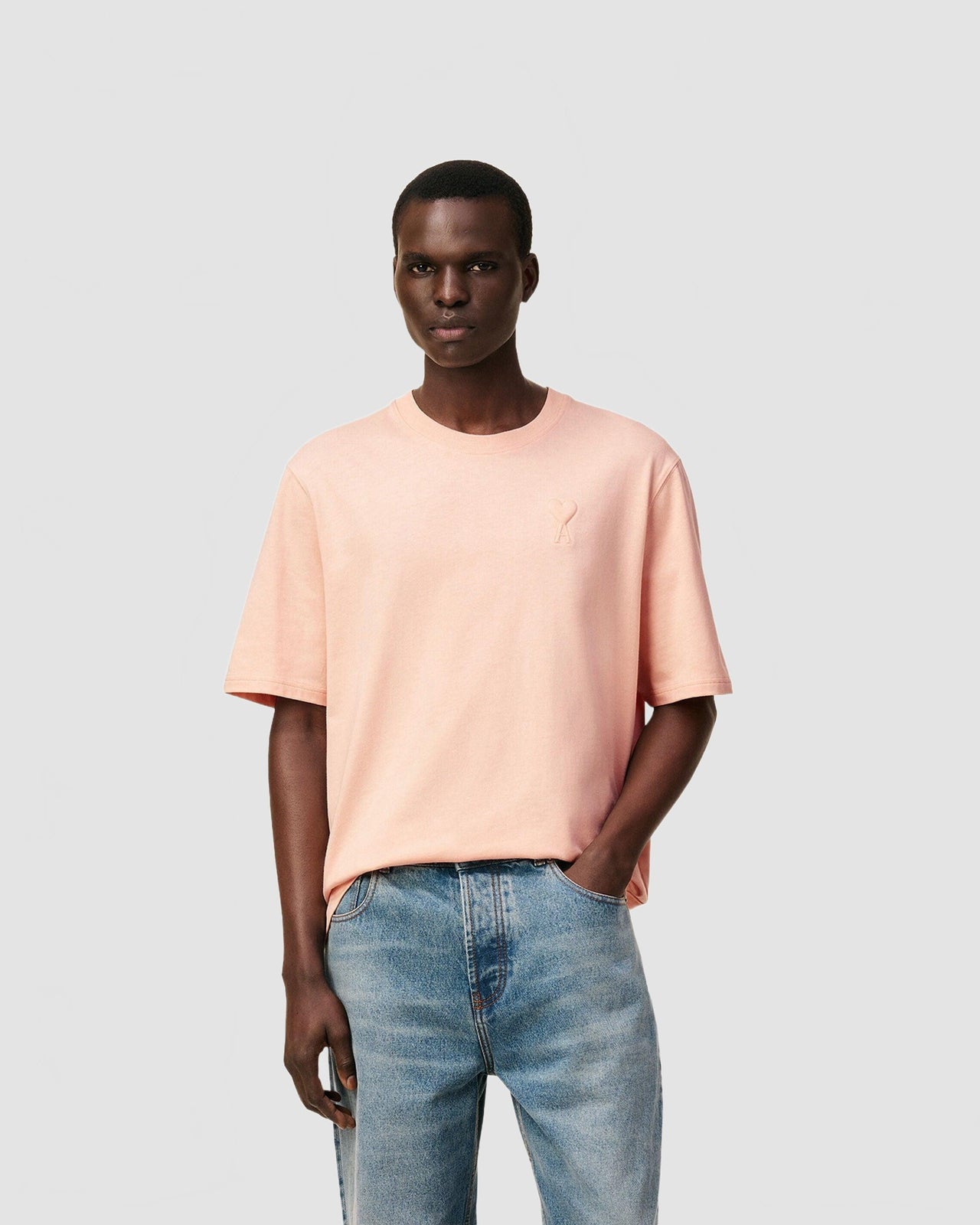 Tshirt Grand Adc Embosse - Ami - Poudre