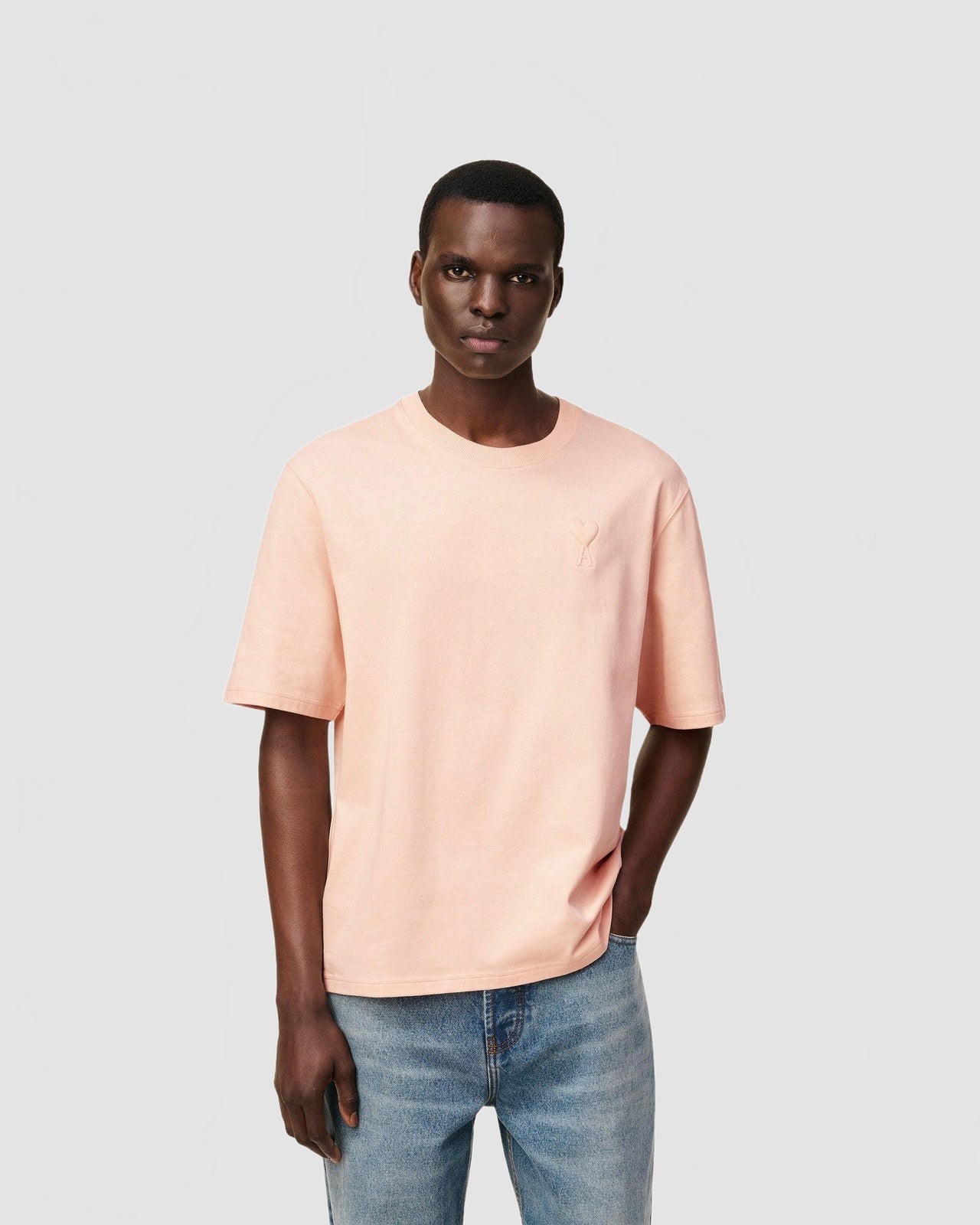 Tshirt Grand Adc Embosse - Ami - Poudre