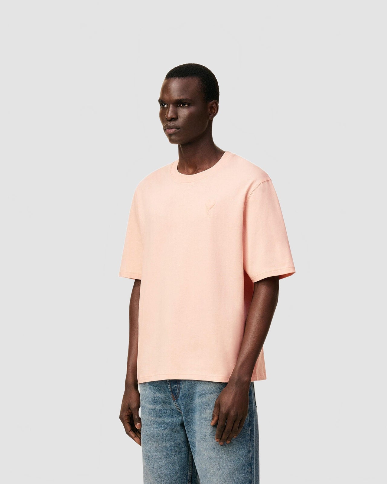 Tshirt Grand Adc Embosse - Ami - Poudre