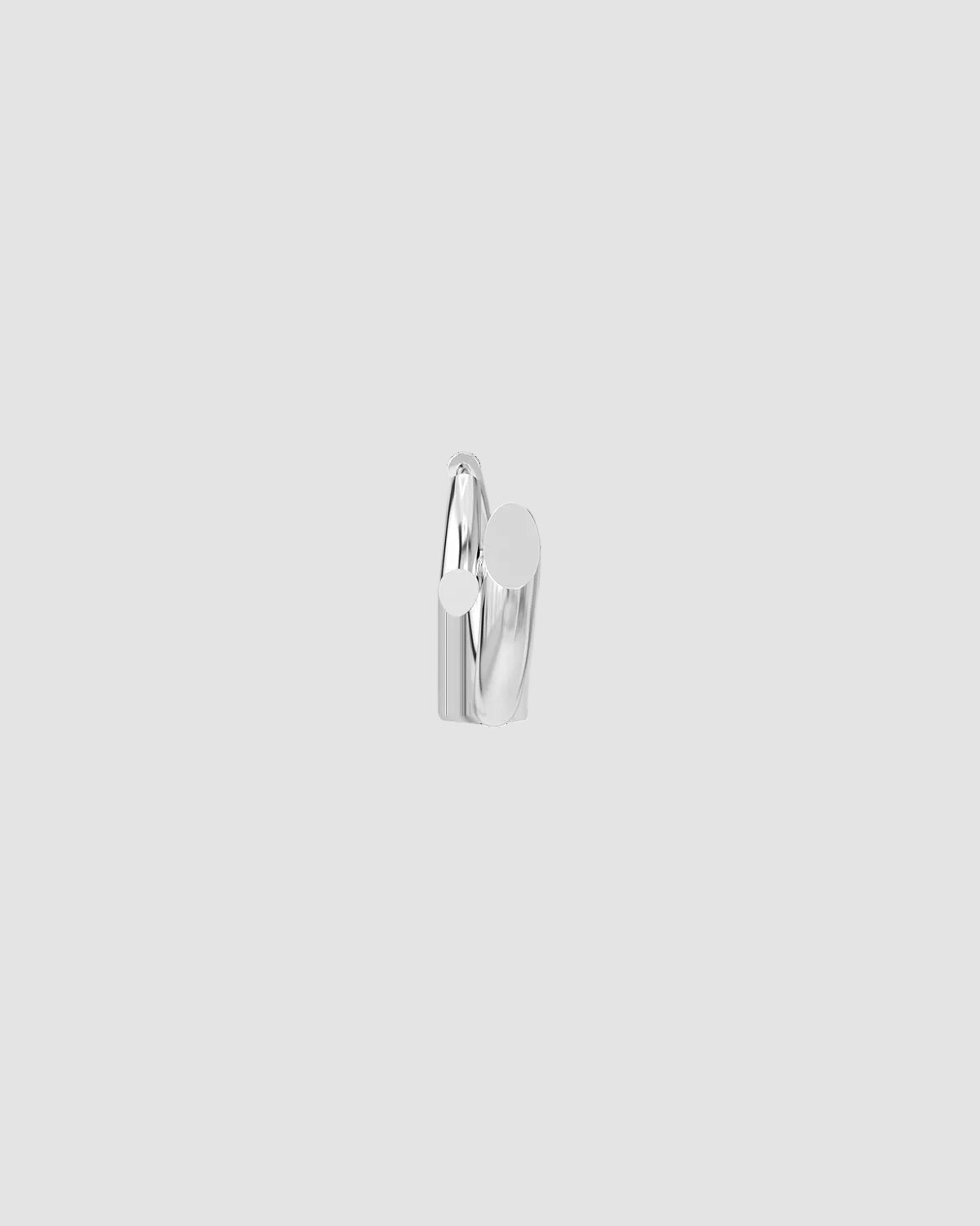 Boucle D oreille Creole Biseau - Charlotte Chesnais - Argent