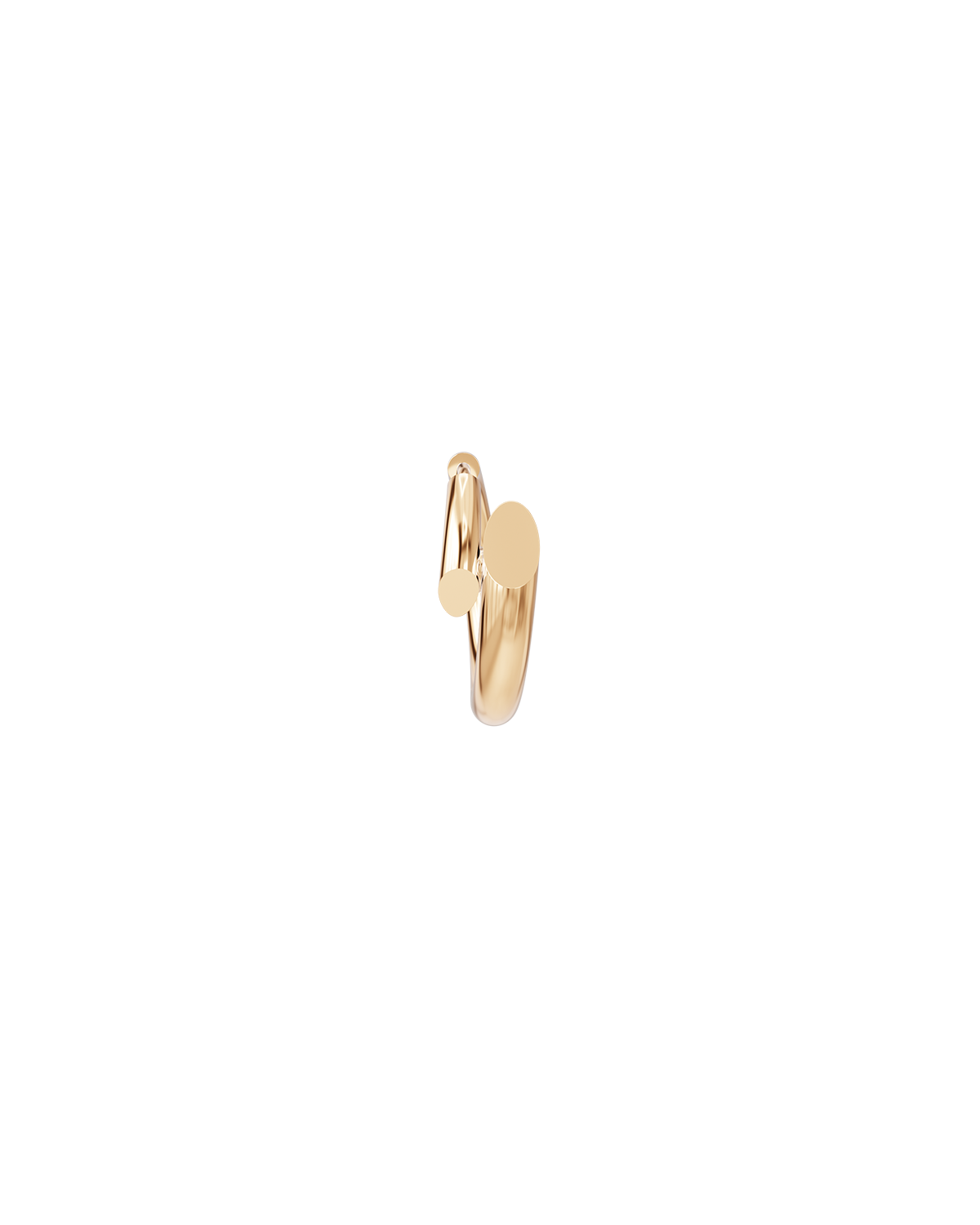 Boucle D oreille Creole Biseau - Charlotte Chesnais - Vermeil