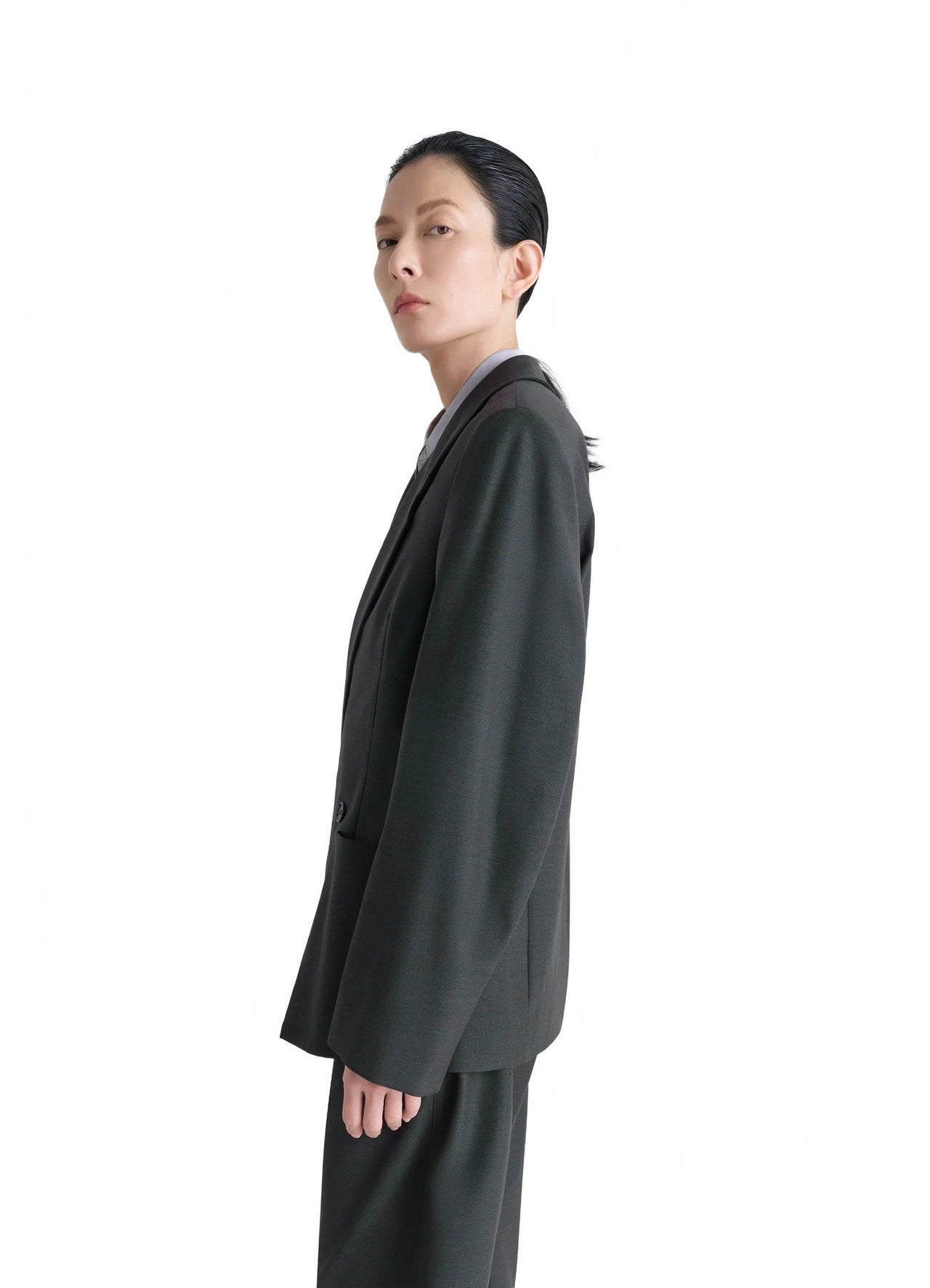 Double-Breasted Tailored Jacket - Lemaire - Coal
