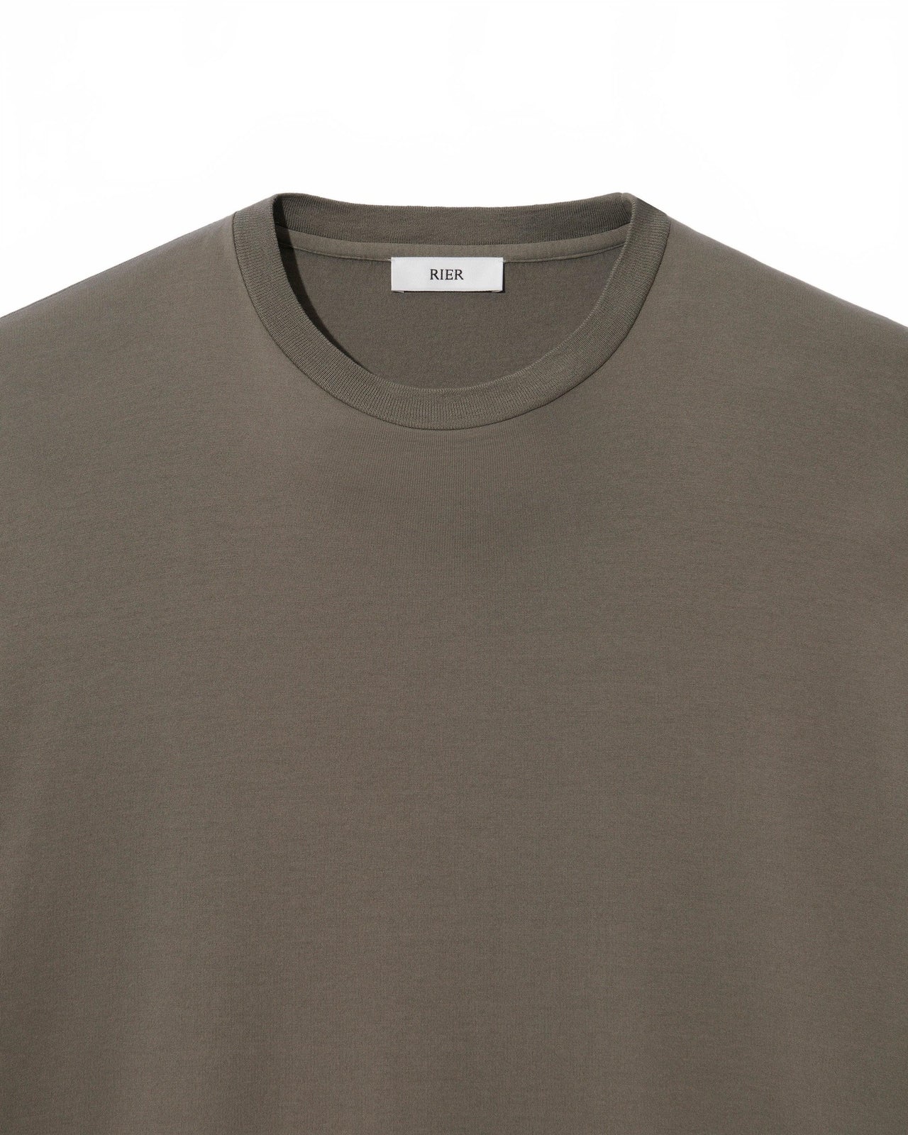 T-shirt Roundneck Long Sleeves - Rier - Camoscio Cotton