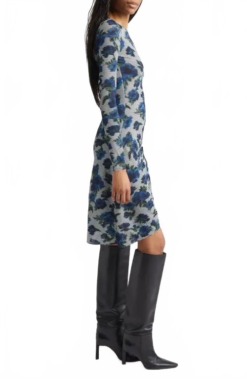 Suspended Ascii Midi Dress - Coperni - Print-Blue