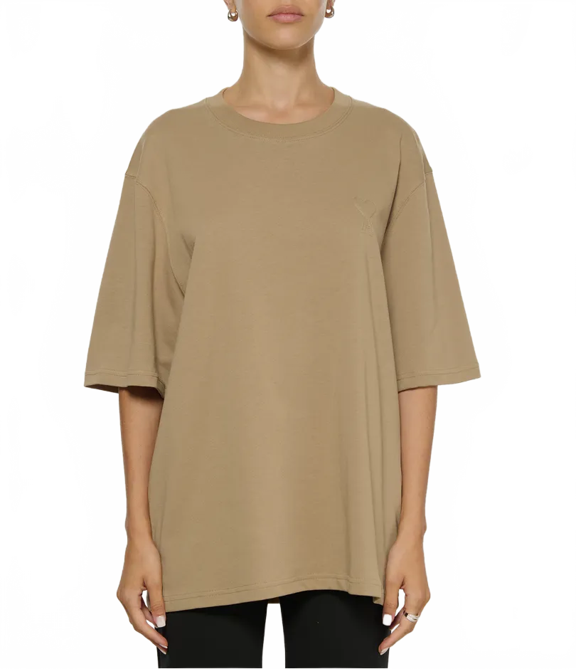 Tshirt Grand Adc Embosse - Ami - Camel