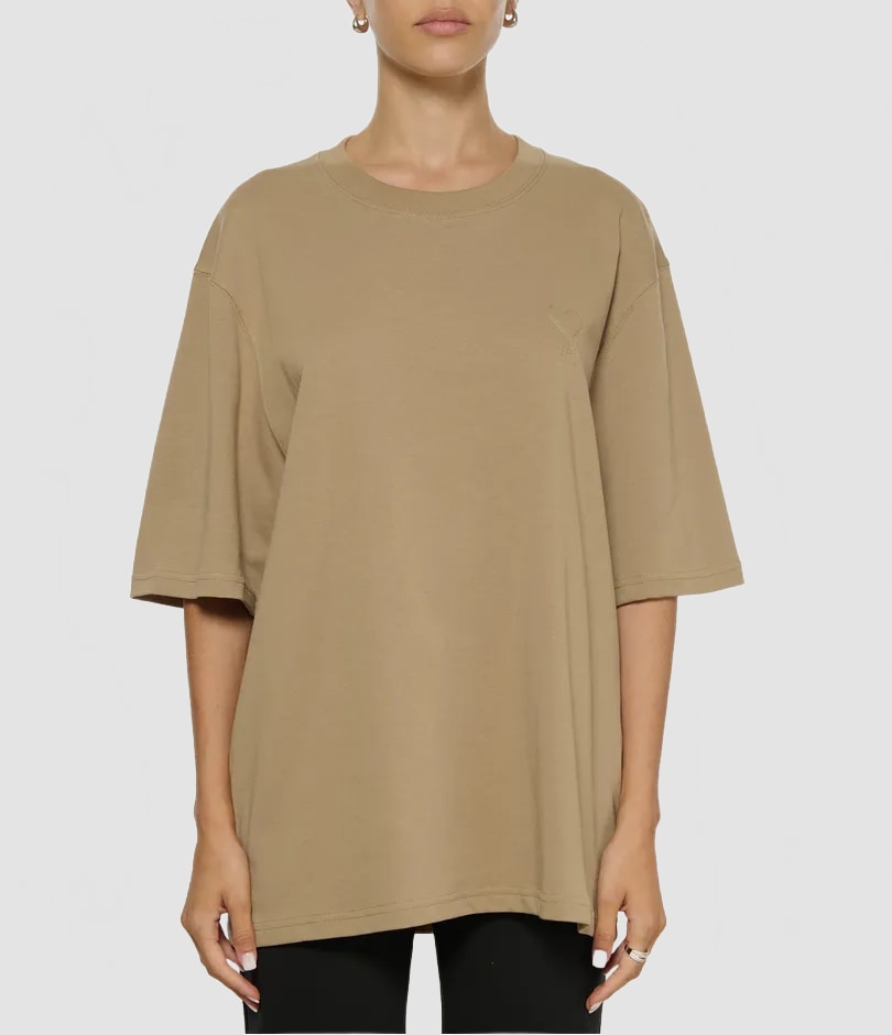 Tshirt Grand Adc Embosse - Ami - Camel