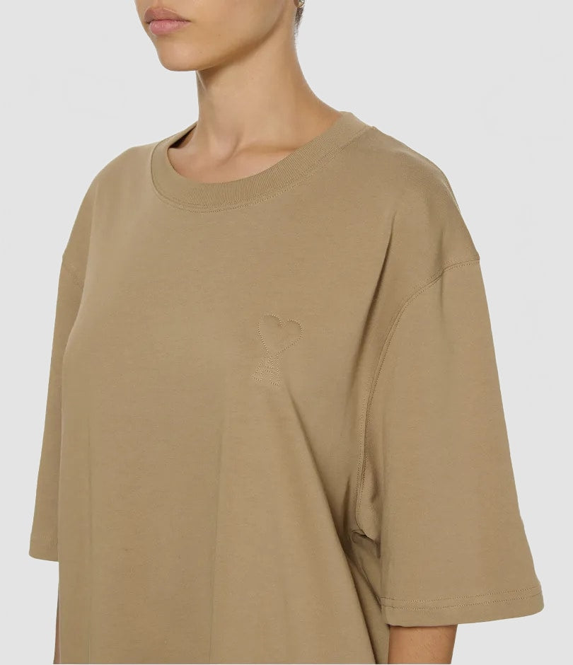 Tshirt Grand Adc Embosse - Ami - Camel