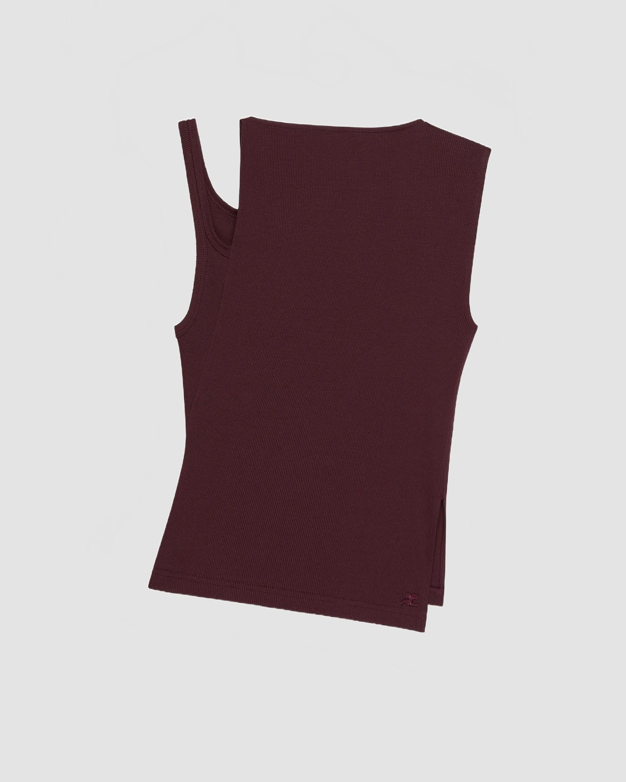 Top Transverse 90 s Rib - Courreges - Burgundy
