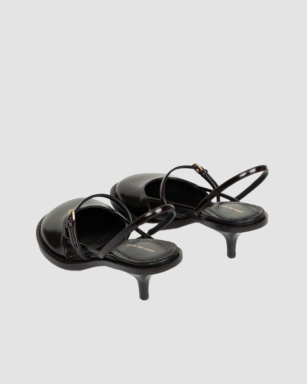 Escarpin En Cuir A Brides - Dries Van Noten - Dark Brown
