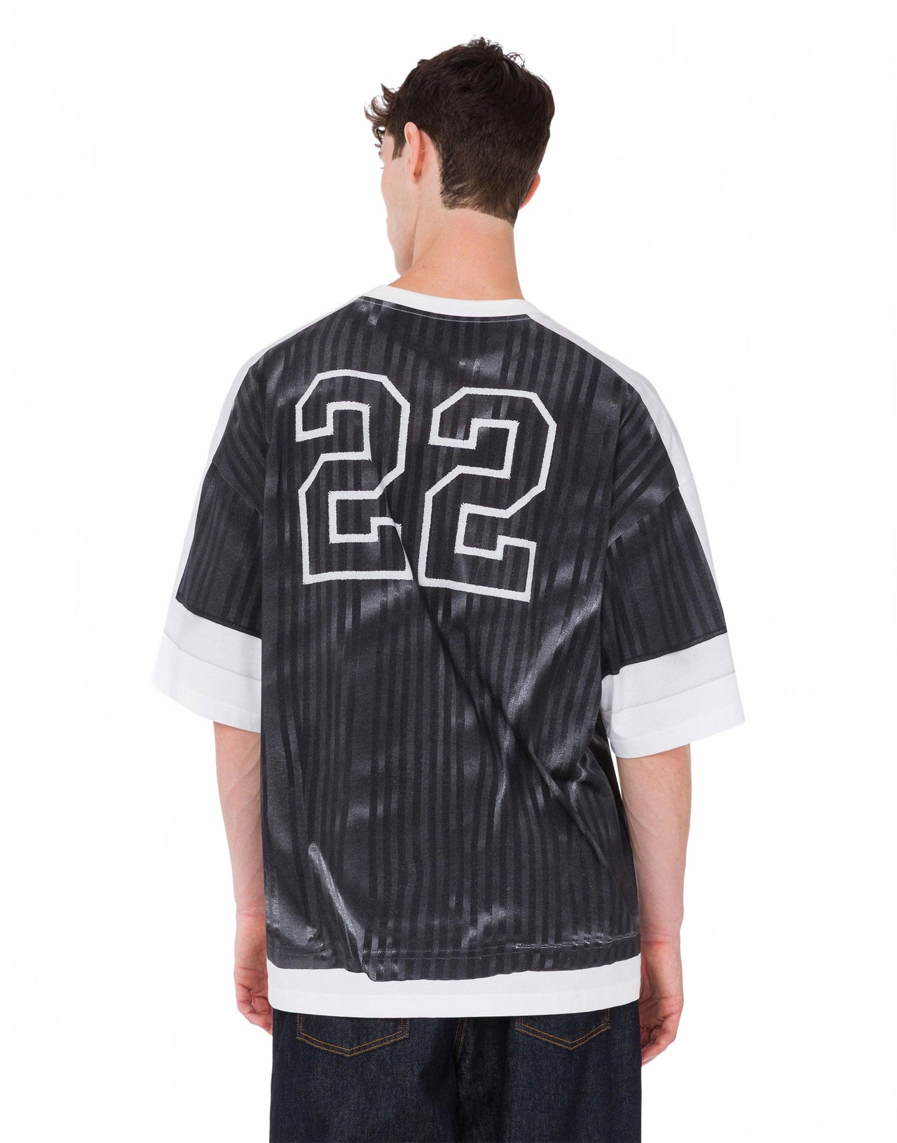 T-shirt En Jersey De Coton Biologique Imprimé - Moschino - Gris Foncé