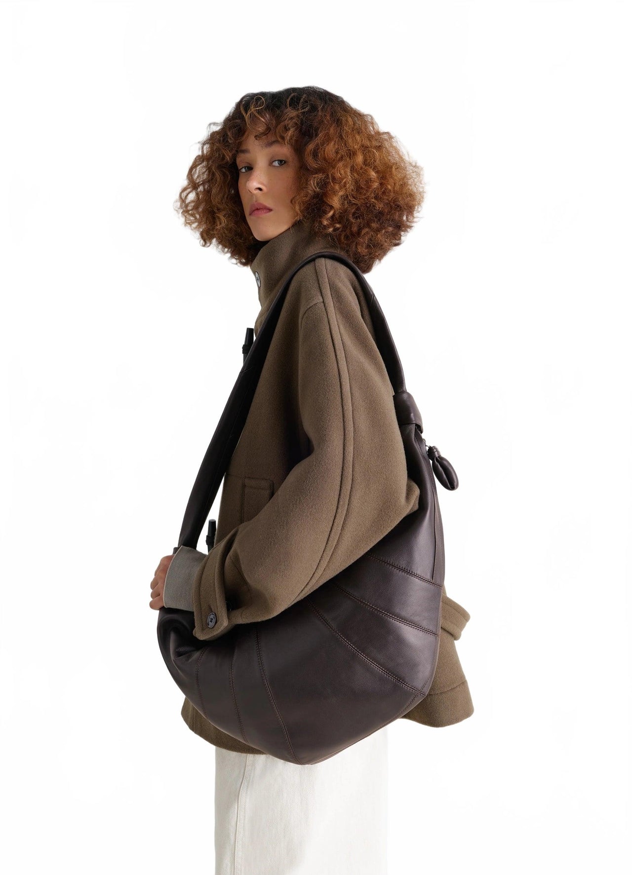 Large Croissant Bag - Lemaire - Dark Chocolate