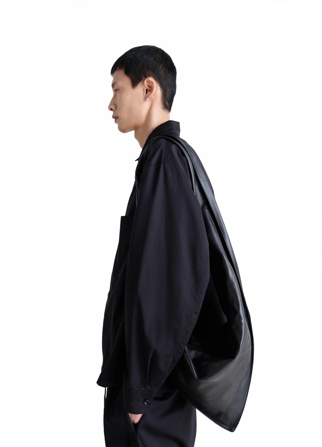 Scarf Bag Small - Lemaire - Black / Dark Chocolate