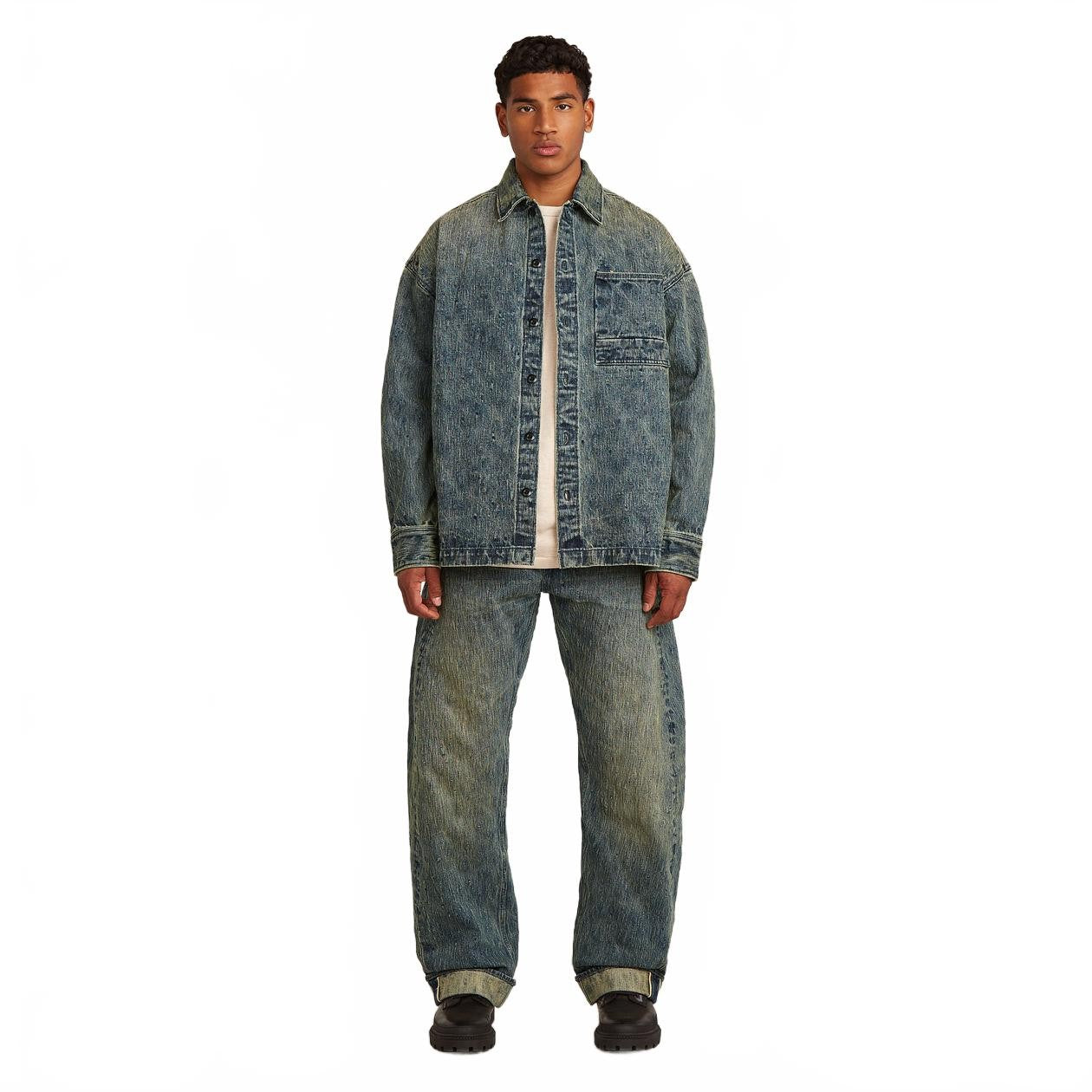 A Boxy Fit Overshirt - G-Star - Antique Faded Shizuku