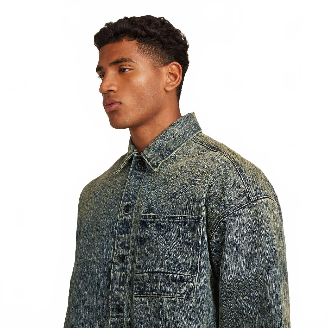 A Boxy Fit Overshirt - G-Star - Antique Faded Shizuku