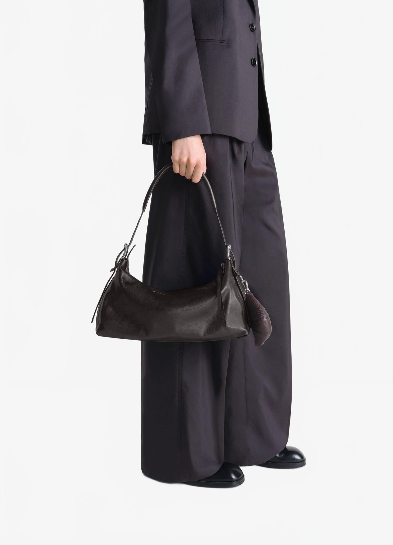 Belted Baguette Bag - Lemaire - Dark Chocolate