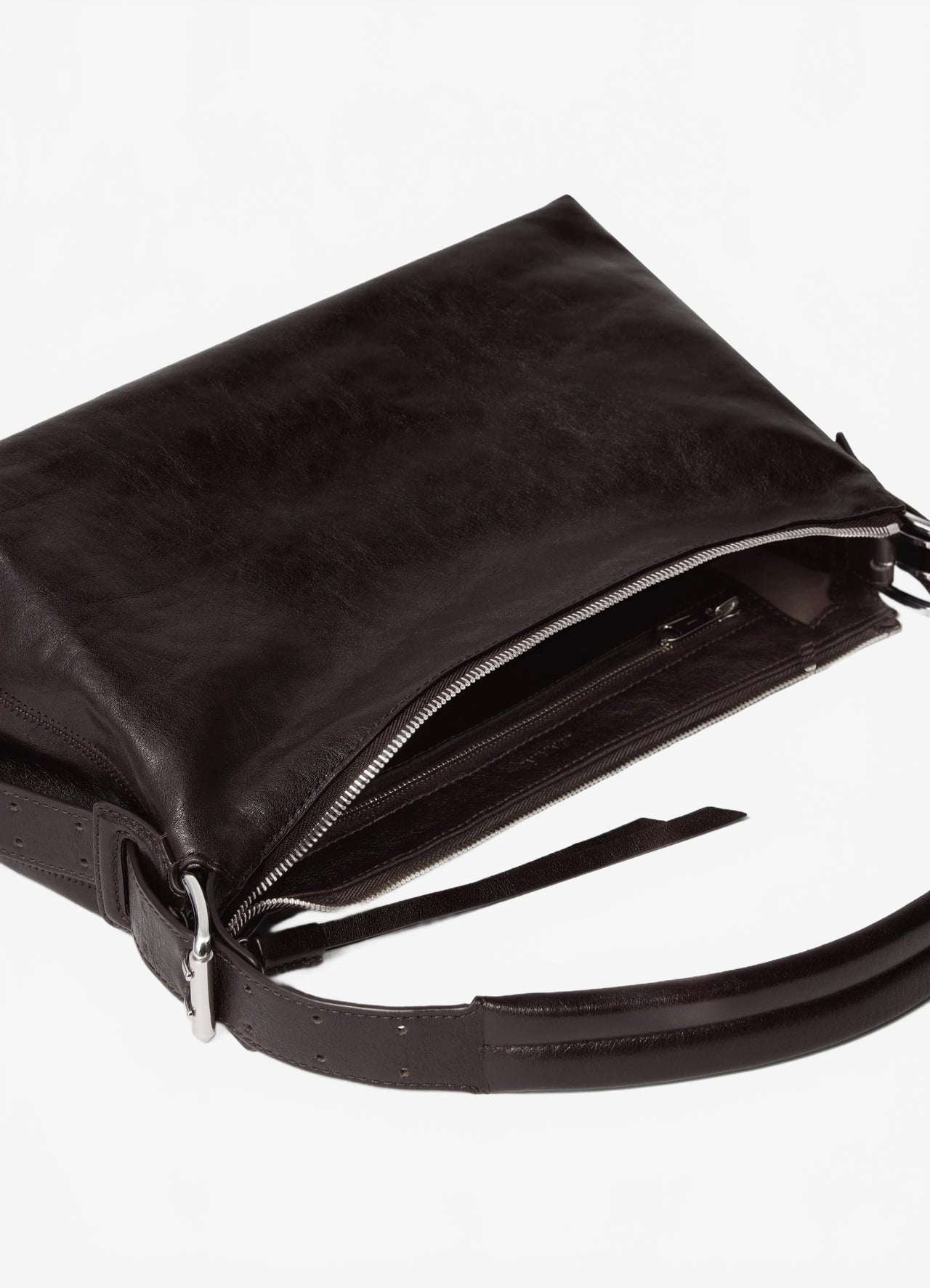 Belted Baguette Bag - Lemaire - Dark Chocolate