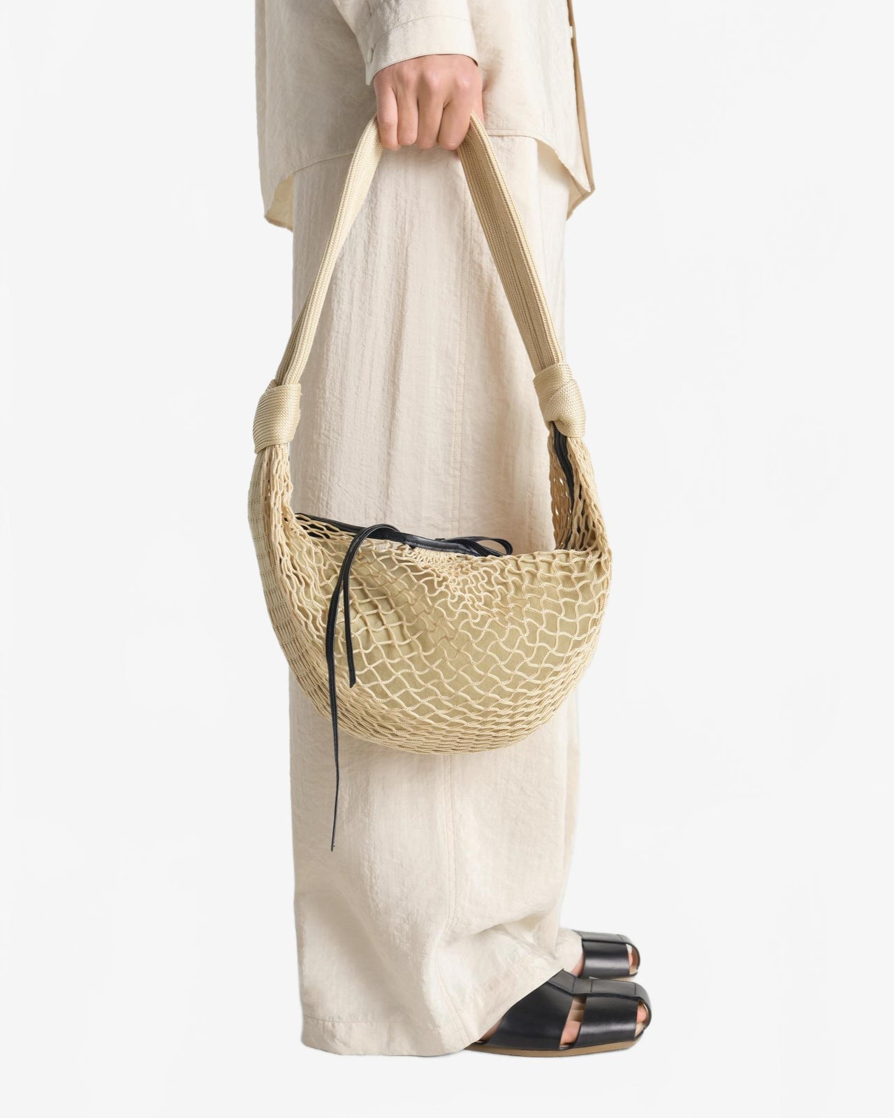 Fortune Croissant Filt Bag - Lemaire - Light Beige