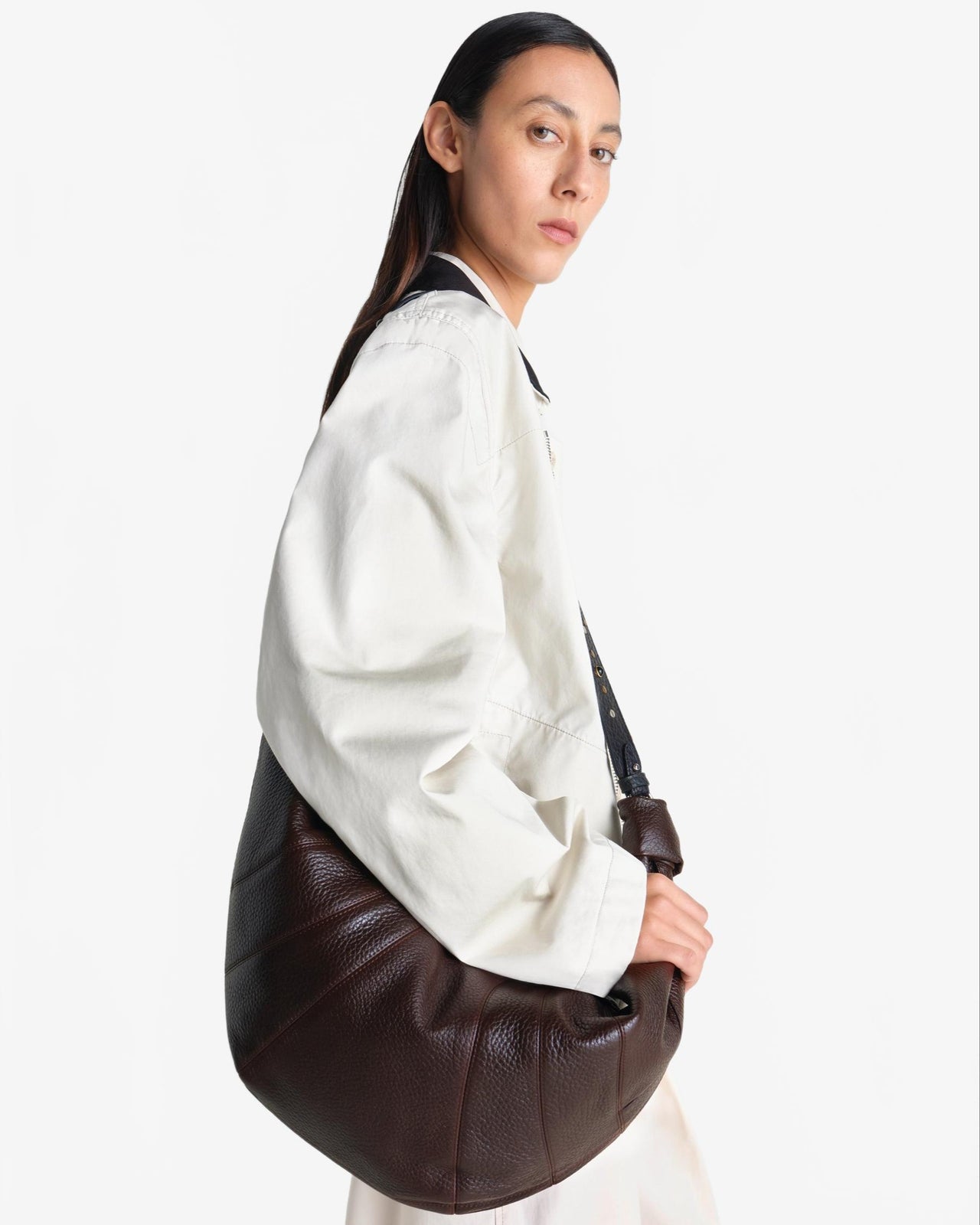 Western Studs Large Croissant - Lemaire - Dark Chocolate