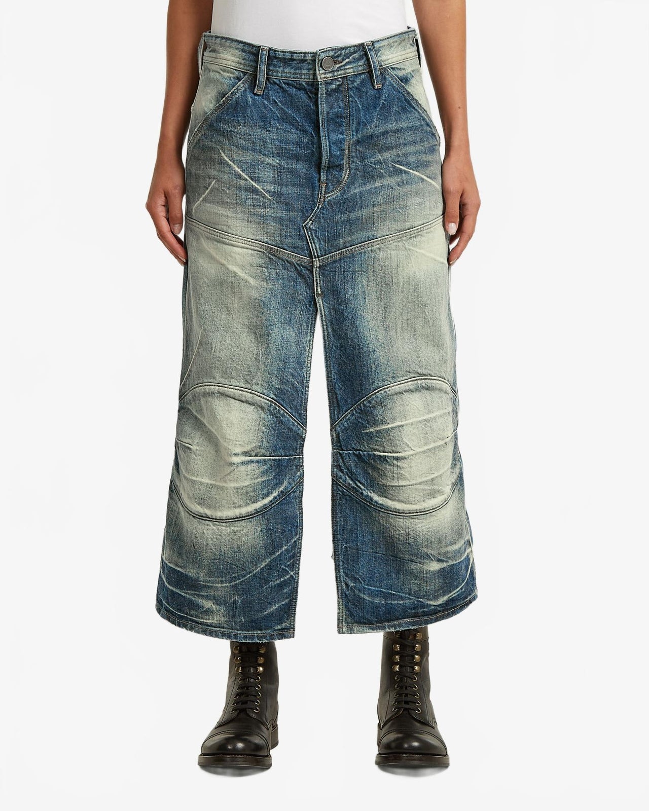 RR 3D Biker Skirt Wmn - G-Star - Bleu Fonce