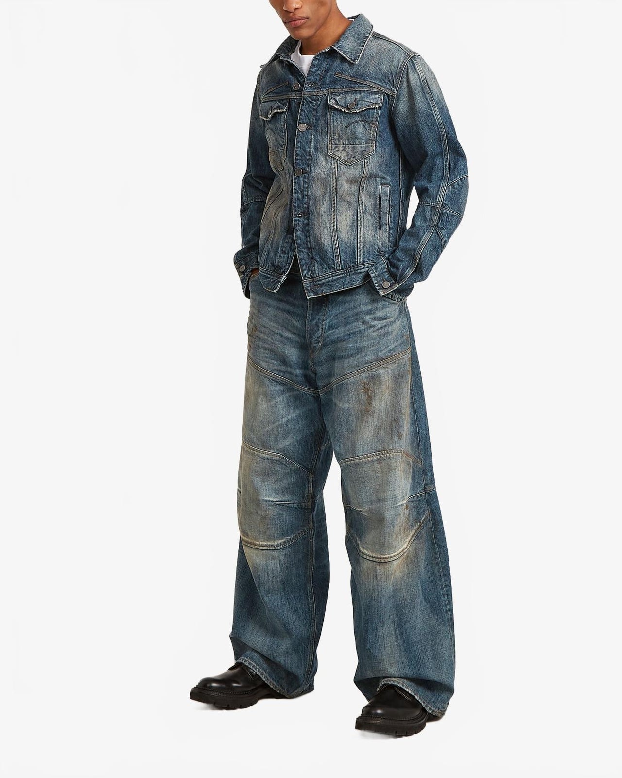 RR 5620 3D Biker Baggy - G-Star - Bleu Foncé