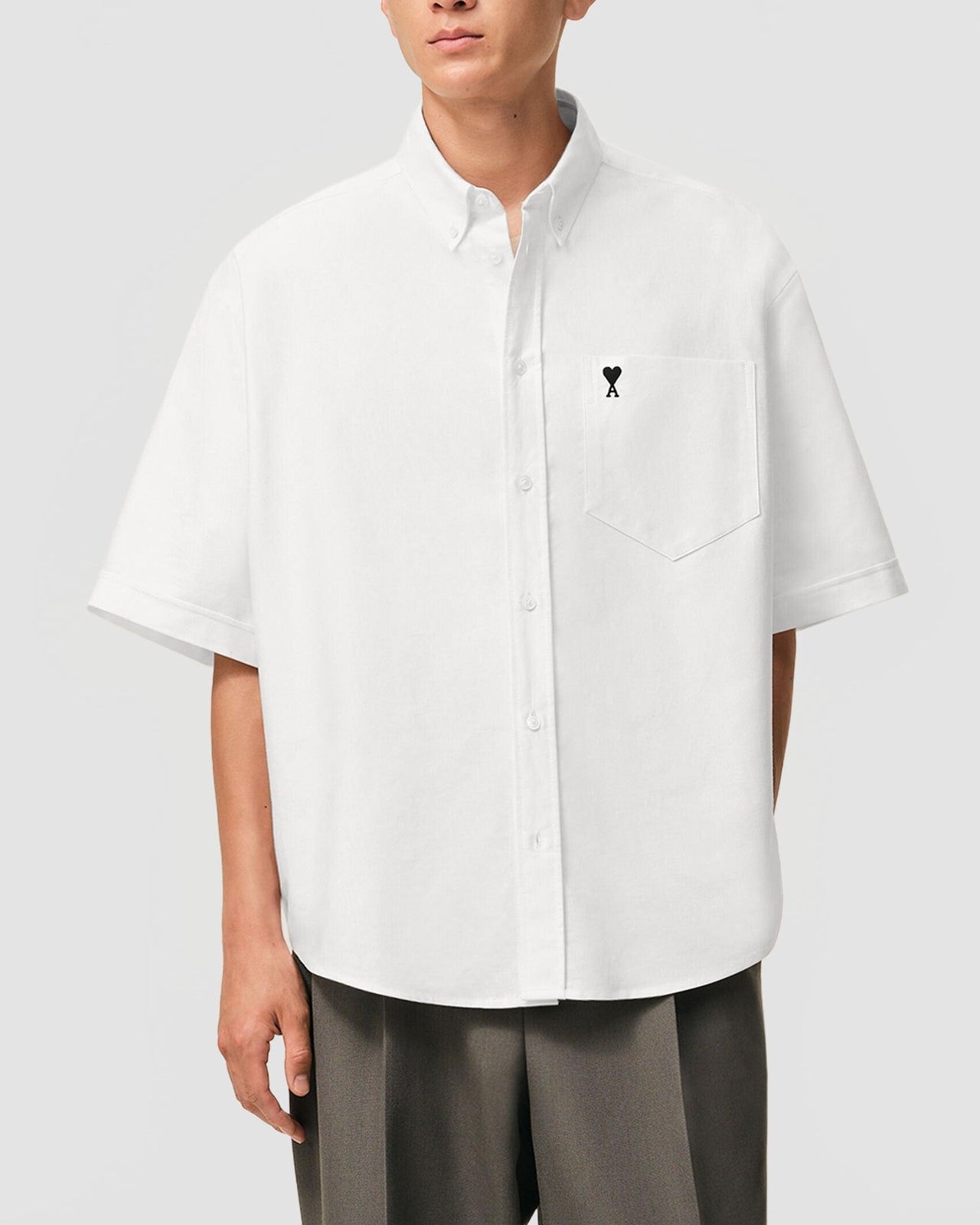 Chemise Boxy Manches Courtes Ami De Coeur Oxford - Ami - Blanc Naturel