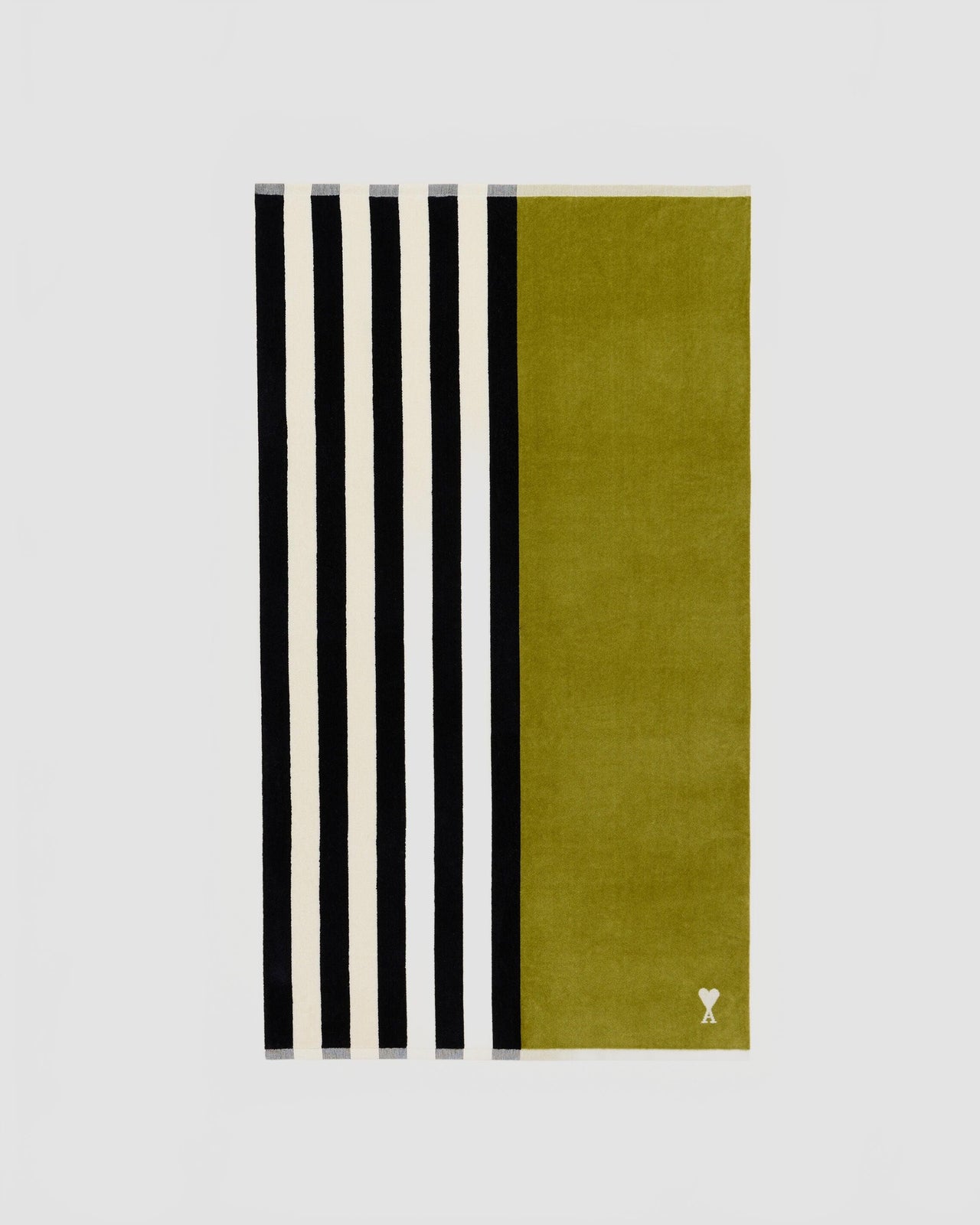 Serviette Ami De Coeur Rayures Fines - Ami - Match / Noir / Blanc Crème