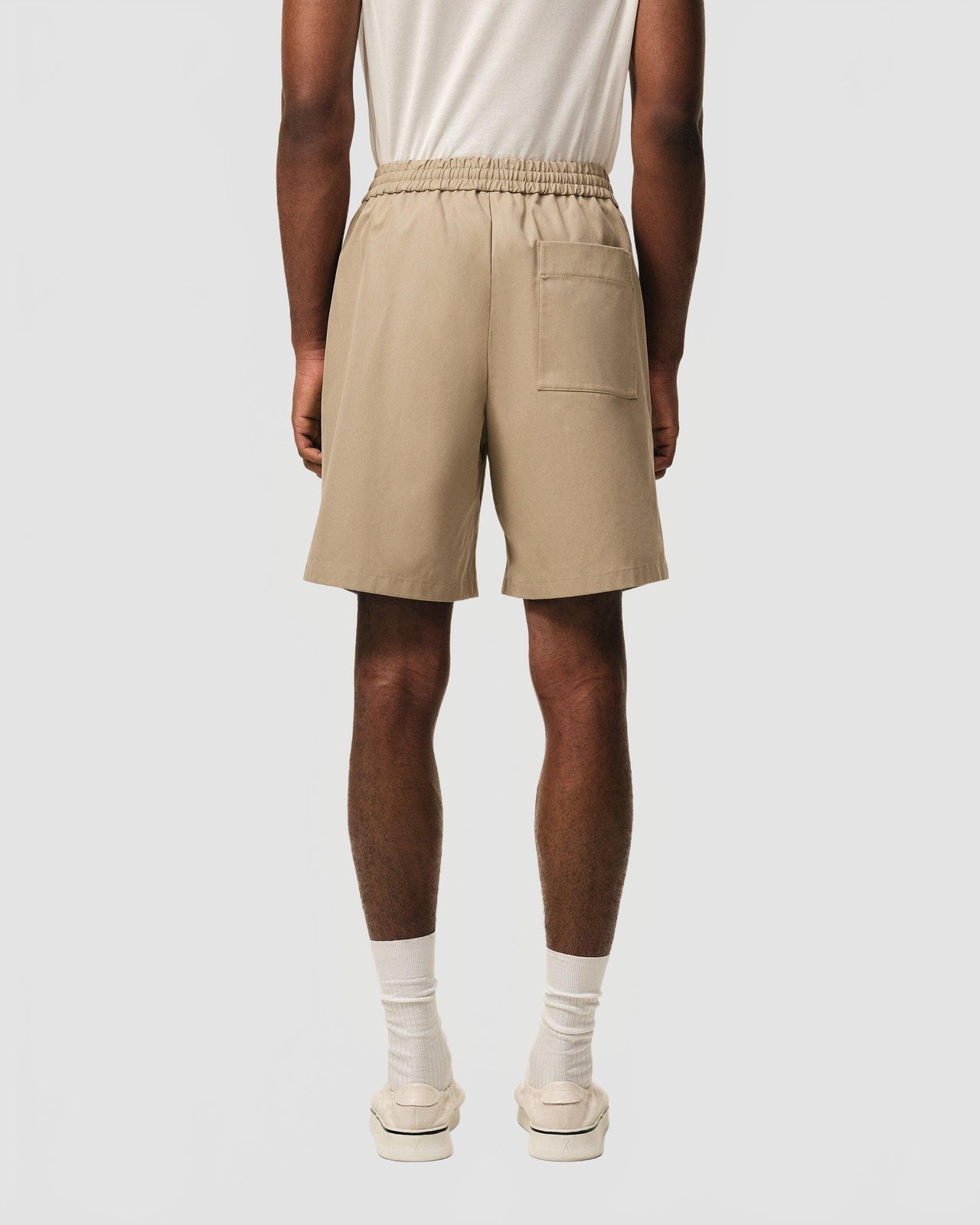 Short Taille Elastiquee Coeur Embosse - Ami - Beige Taupe