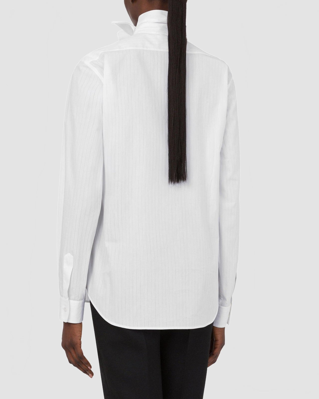 Chemise en popeline de coton jacquard