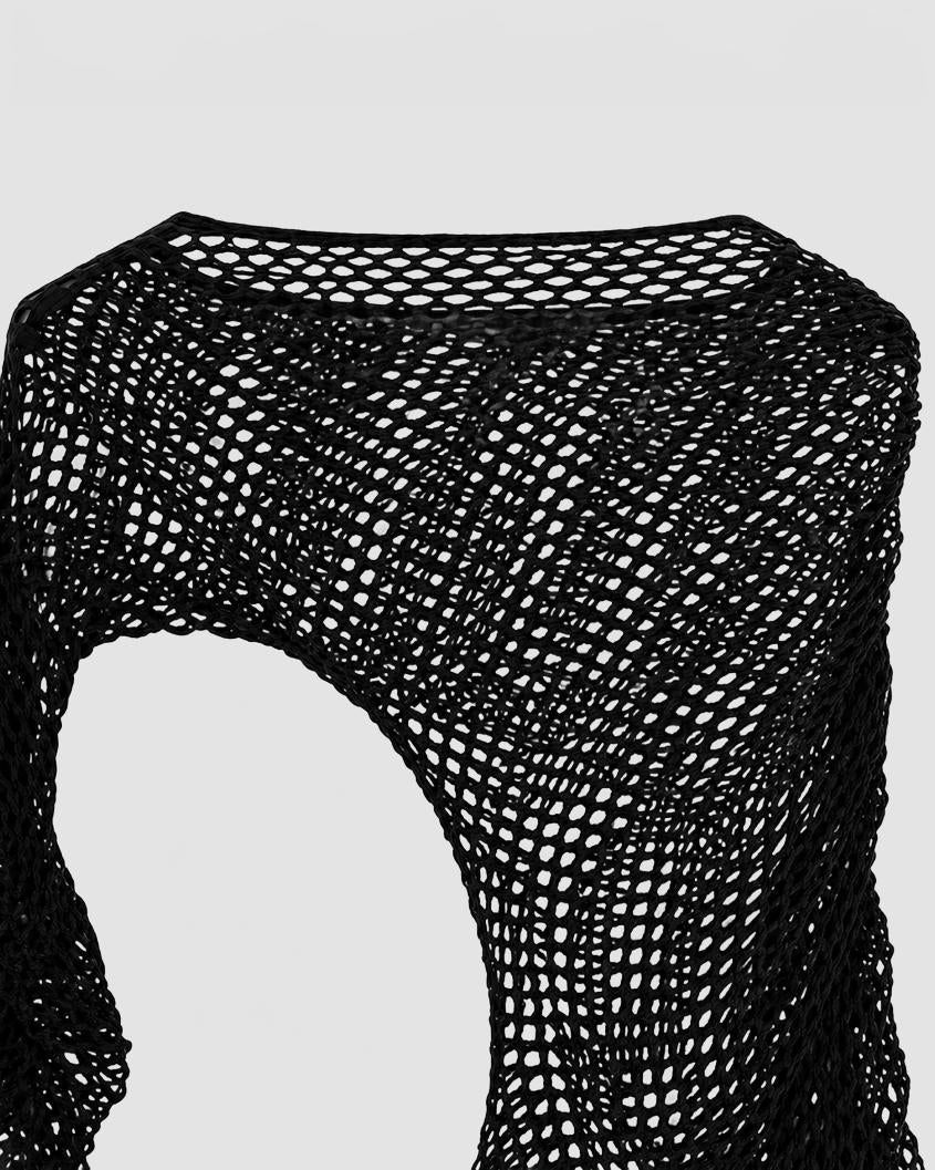 Fishnet 20Scrunch 20Top 20 20Vaquera 20 20Black 203