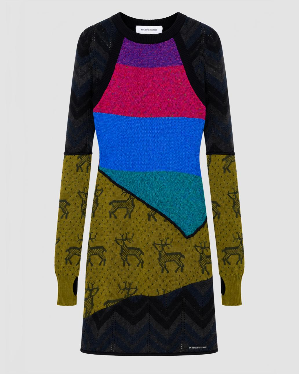 KNIT 20MELANGE 20HYBRID 20DRESS 20Marine 20Serre 201