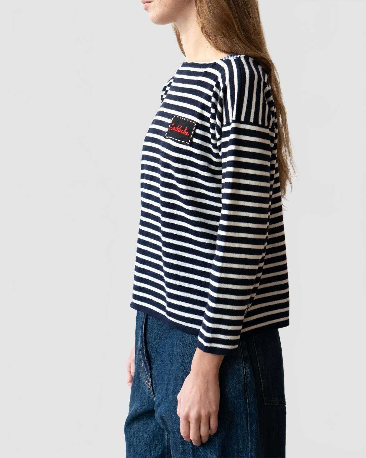 Loose 20Fit 20Striped 20Sweater 20 20La 20Fetiche 20 20Navy 20 2F 20Ecru 203